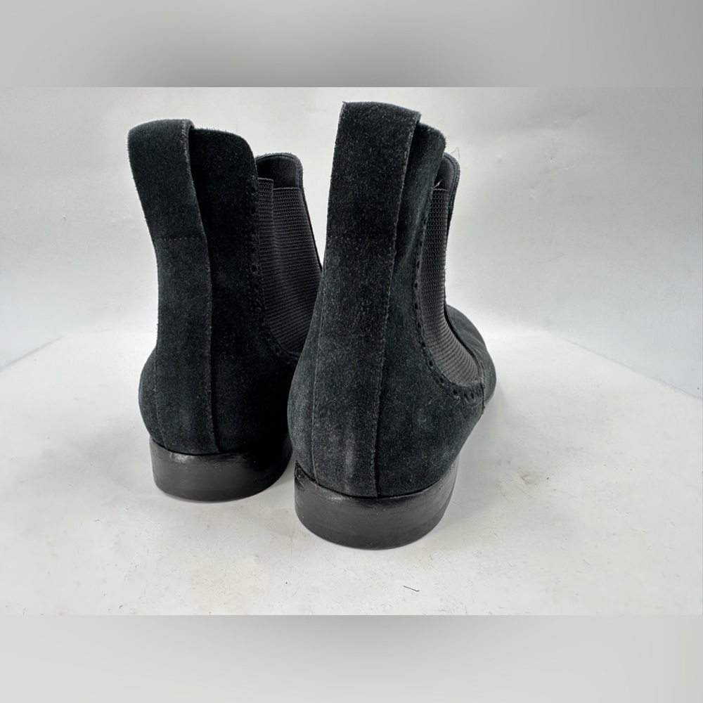 Burberry Black Suede Chelsea Boot Size 43-N Made In italy - Picture 7 of 13
